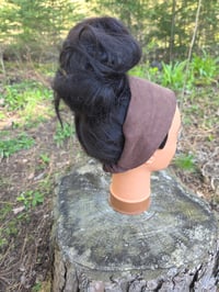 Image 2 of Upcycled Pure Linen Headband in Brown