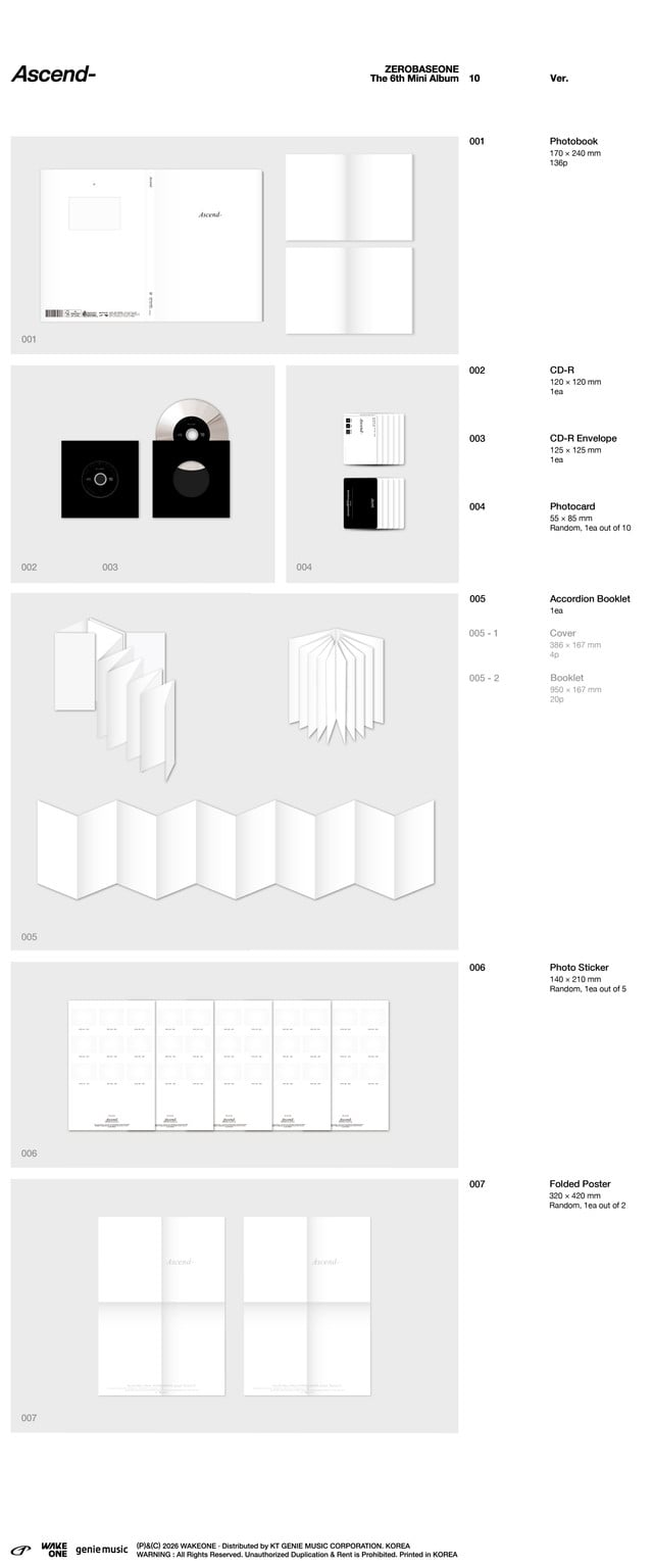 Image of [PRE-ORDER] ZEROBASEONE ‘Ascend-’ (Photobook Ver.) + MnetPlus Merch POBs