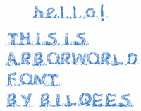 Image 1 of arborworld font