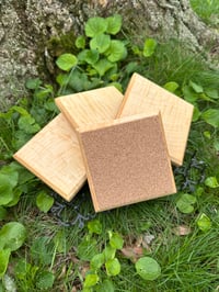 Image 2 of Wood + Cork Coasters