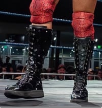 Image 1 of GCW TNA NXT WORN BLACK WRESTLING BOOTS