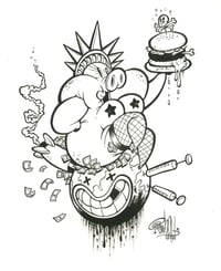 Happy Earth Day Original Ink Art