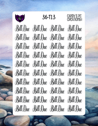 Image 14 of Bill Due Font T-T23