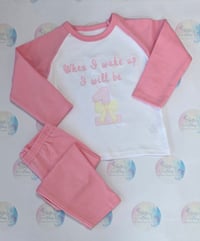 Image 2 of Personalised embroidery bow theme pyjamas Available 1-4 yrs 
