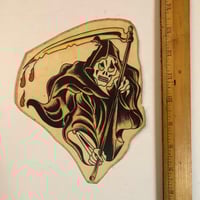 Image 1 of 1970’s hand colored grim reaper pork chop 