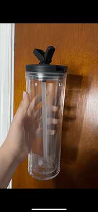 20 oz Black Flip Straw Cup