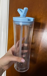 20 oz Blue Flip Straw Cup