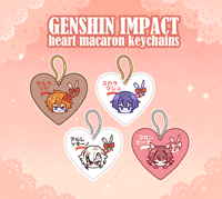 Image 1 of Heart Macaron charms ✦ Genshin Impact