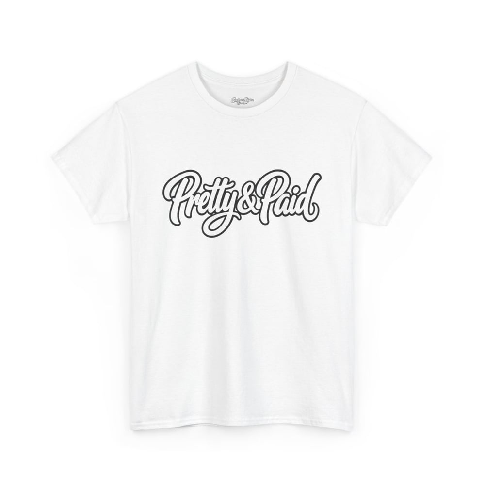 Image of Pretty & Paid Script Tee — 'Envious Stylez Boutique' Logo T-Shirt