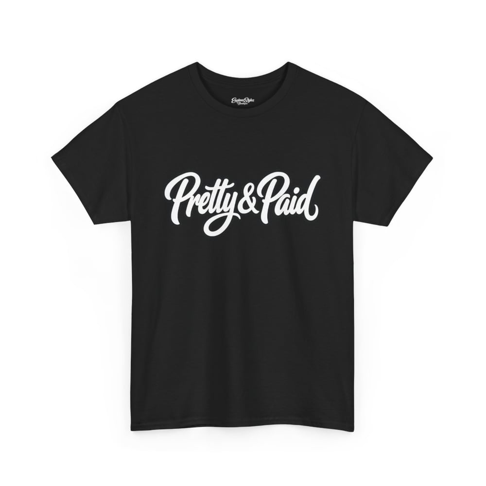 Image of Pretty & Paid Script Tee — 'Envious Stylez Boutique' Logo T-Shirt