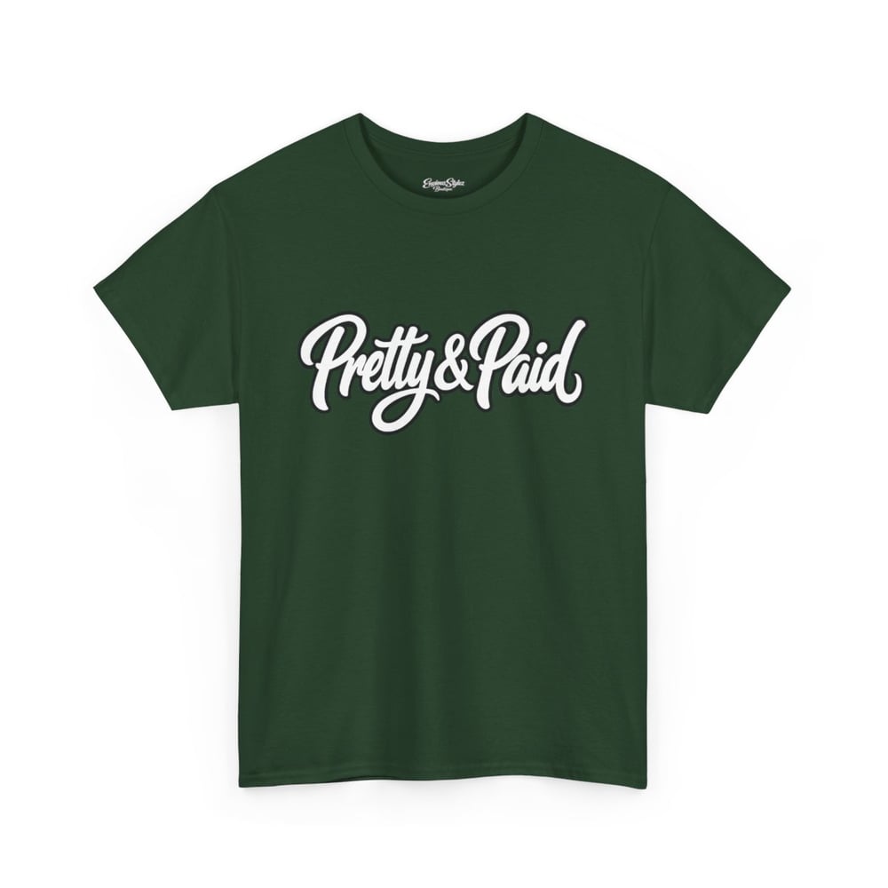 Image of Pretty & Paid Script Tee — 'Envious Stylez Boutique' Logo T-Shirt