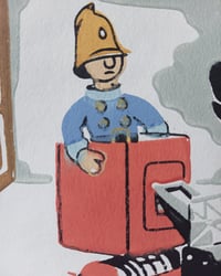 1970s Vintage ICI Wallpaper Rolls - Trumpton Childrens Cartoon MCM Kids - (Set of 3 Rolls) – detail view 6