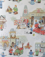1970s Vintage ICI Wallpaper Rolls - Trumpton Childrens Cartoon MCM Kids - (Set of 3 Rolls) thumbnail 2
