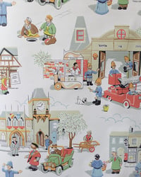 1970s Vintage ICI Wallpaper Rolls - Trumpton Childrens Cartoon MCM Kids - (Set of 3 Rolls) – detail view 2