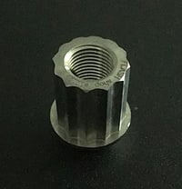 Image 10 of #12150 12mm x 1.5mm CNC Titanium Wheel Nuts