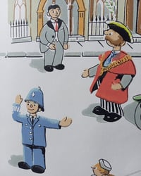 1970s Vintage ICI Wallpaper Rolls - Trumpton Childrens Cartoon MCM Kids - (Set of 3 Rolls) – detail view 16