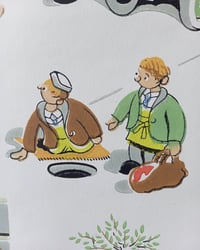 1970s Vintage ICI Wallpaper Rolls - Trumpton Childrens Cartoon MCM Kids - (Set of 3 Rolls) – detail view 17