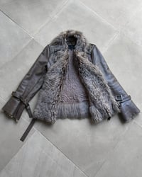 Image 4 of TAUPE MOUTON LEATHER JACKET