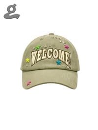Image 1 of Star-Studded Canvas Baseball Cap