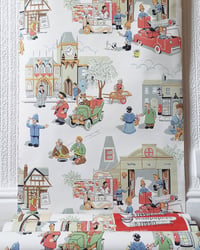1970s Vintage ICI Wallpaper Rolls - Trumpton Childrens Cartoon MCM Kids - (Set of 3 Rolls) – detail view 20