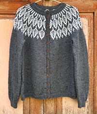 Image 1 of “Arboreal” - Tweed wool cardigan - Medium gray - Ready to ship