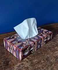 Image 1 of Handpainted tissue box cover 12.5Dx24Lx5.5Hcm