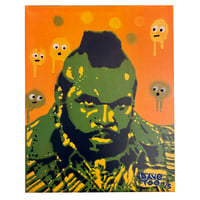B. SPRAY Baracus Hand-embellished s/n "Mean Green" print