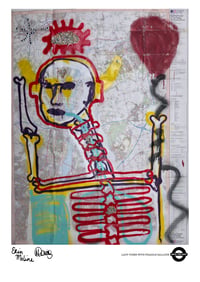 Image 1 of A3 Giclée Art Print — LADY POSES WITH… — collaboration with Erin Moline and Marc Craig