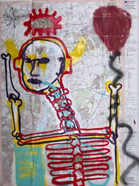Image 1 of LADY POSES WITH… — original artwork — collaboration with Erin Moline and Marc Craig