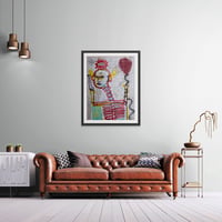 Image 2 of LADY POSES WITH… — original artwork — collaboration with Erin Moline and Marc Craig