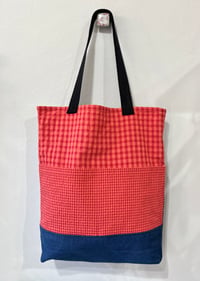 Image 1 of Bolso vichy colores rojo-coral