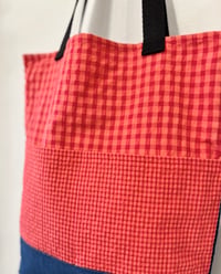 Image 2 of Bolso vichy colores rojo-coral
