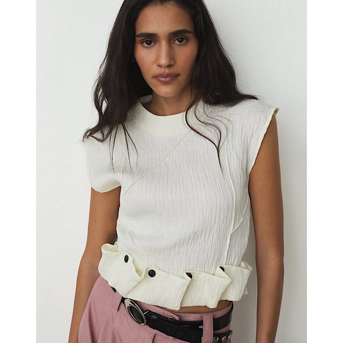 Image of LAAGAM PARADISE ZANIA ECRU TOP