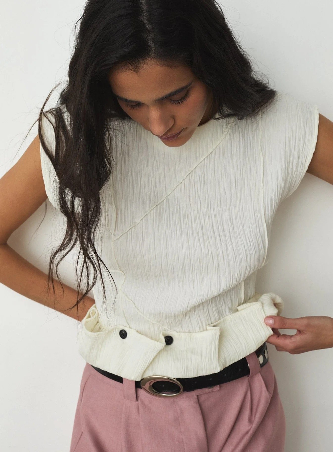 Image of LAAGAM PARADISE ZANIA ECRU TOP