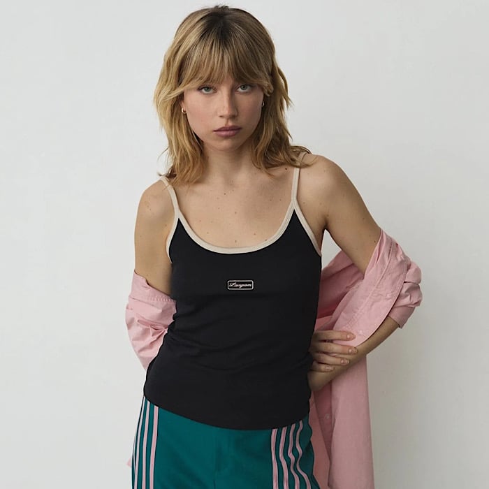 Image of LAAGAM MEMFIS BLACK STRAP TANK TOP