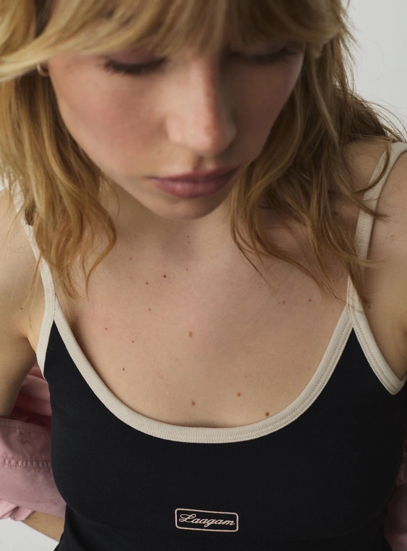 Image of LAAGAM MEMFIS BLACK STRAP TANK TOP