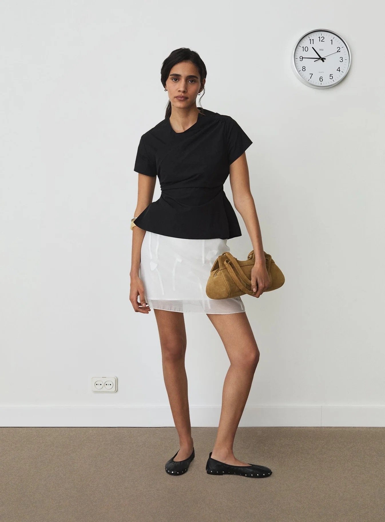 Image of LAAGAM RAVEN ASYMMETRIC BLOUSE