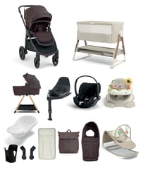Image 1 of Ocarro 2 Pushchair Ultimate Newborn Bundle with Cybex Cloud T (14 Pieces ) - Americano
