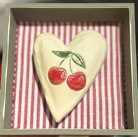 Image 1 of Cherry Stripe Magnetic Frame