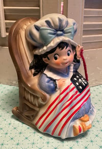 Image 1 of CUTE! Vintage Betsy Ross Made in Japan Music Box Works!