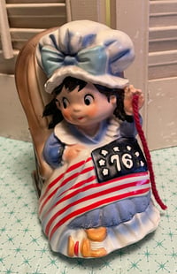 Image 2 of CUTE! Vintage Betsy Ross Made in Japan Music Box Works!