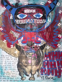Image 1 of NAUGHTY BULL FEARS NOTHING — original artwork — collaboration with πPiluca and Marc Craig