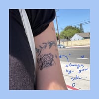 Image 2 of rutile blue temporary tattoo