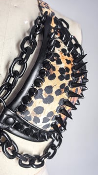 Image 7 of Leopard Rockstar Bra - Black