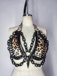 Image 1 of Leopard Rockstar Bra - Black