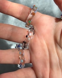 Image 3 of Dotted Clear Murano Glass Ring