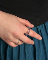 Image 2 of Dotted Clear Murano Glass Ring