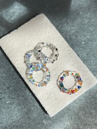 Image 4 of Dotted Clear Murano Glass Ring