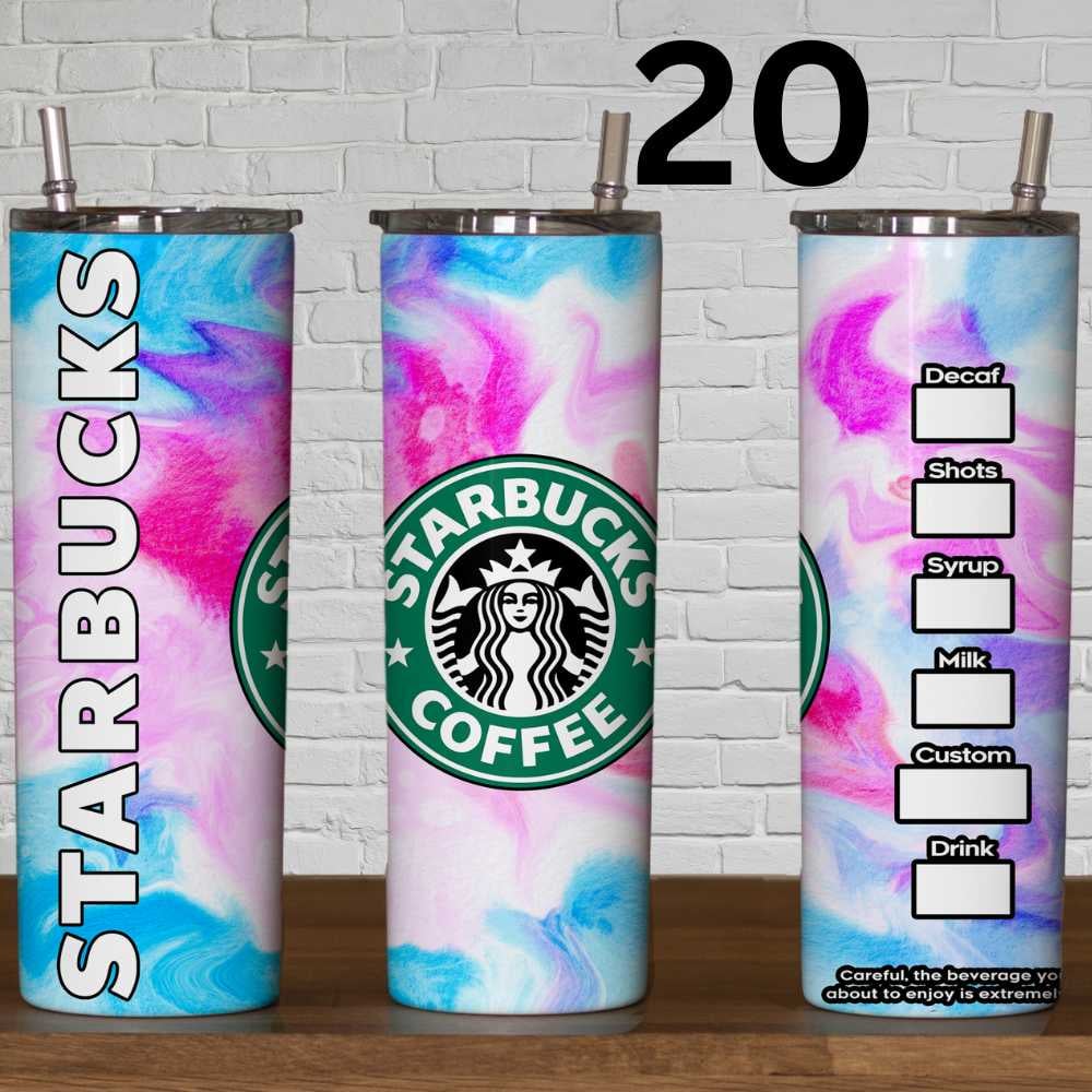 Image of Choice of 20 Starbucks 20oz Skinny Tumbler Wraps