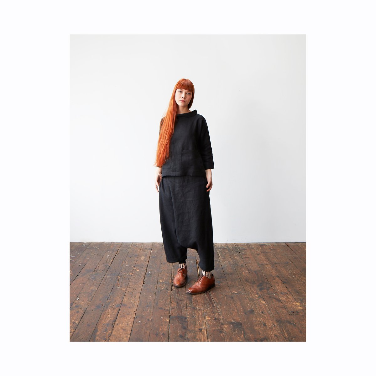 Image of Ruched Waist Sarouel Trousers